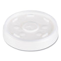 Dart Plastic Lids, Fits 12 oz to 24 oz Hot/Cold Foam Cups, Straw-Slot Lid, White, 100/Pack, 10 Packs/Carton (16SL)