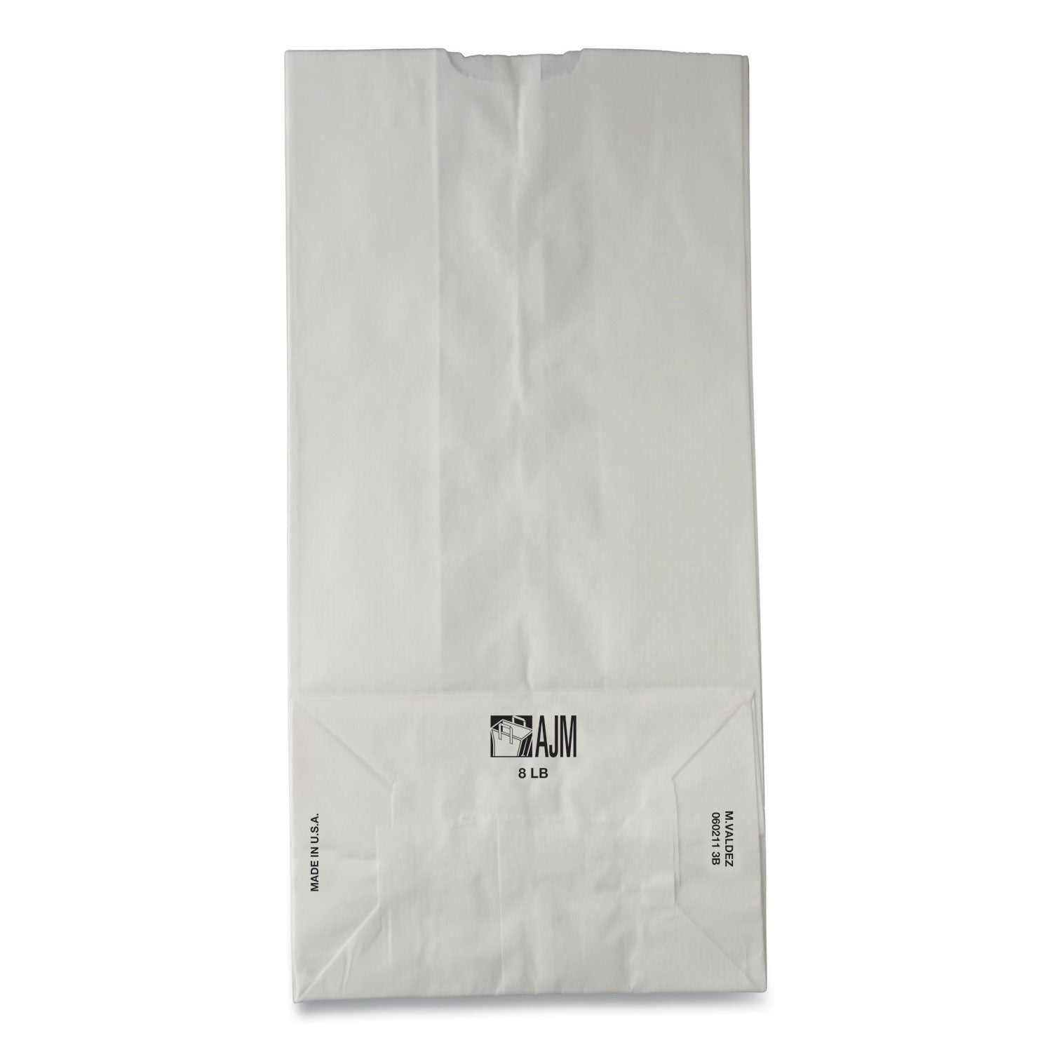 General Grocery Paper Bags, #8 Size, 6.13" x 4.17" x 12.44", White, 500/Bundle (GW8500)