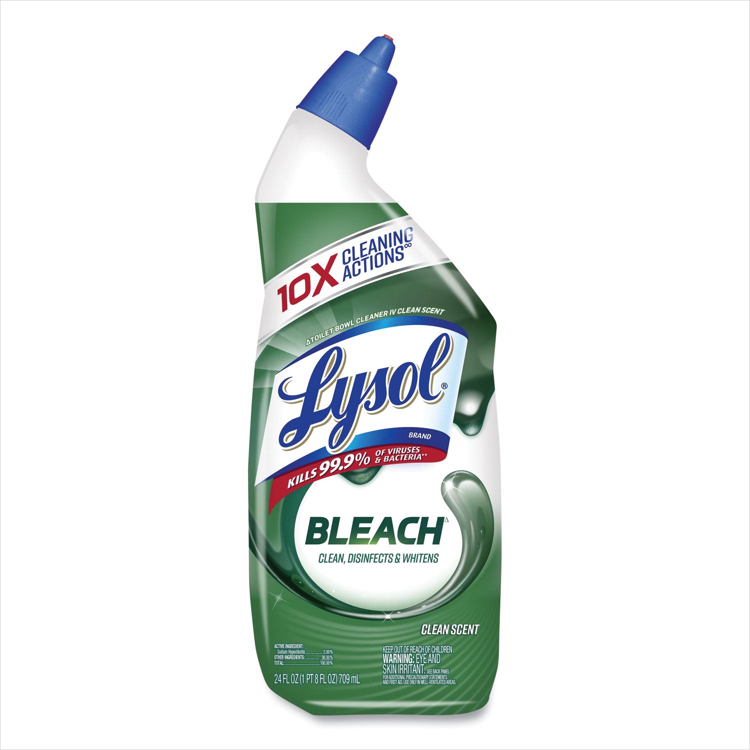 LYSOL Brand Disinfectant Toilet Bowl Cleaner with Bleach, 24 oz, 2/Pack (96085PK)