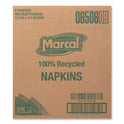 Marcal 100% Recycled Lunch Napkins, 1-Ply, 11.4 x 12.5, White, 400/Pack (6506PK)