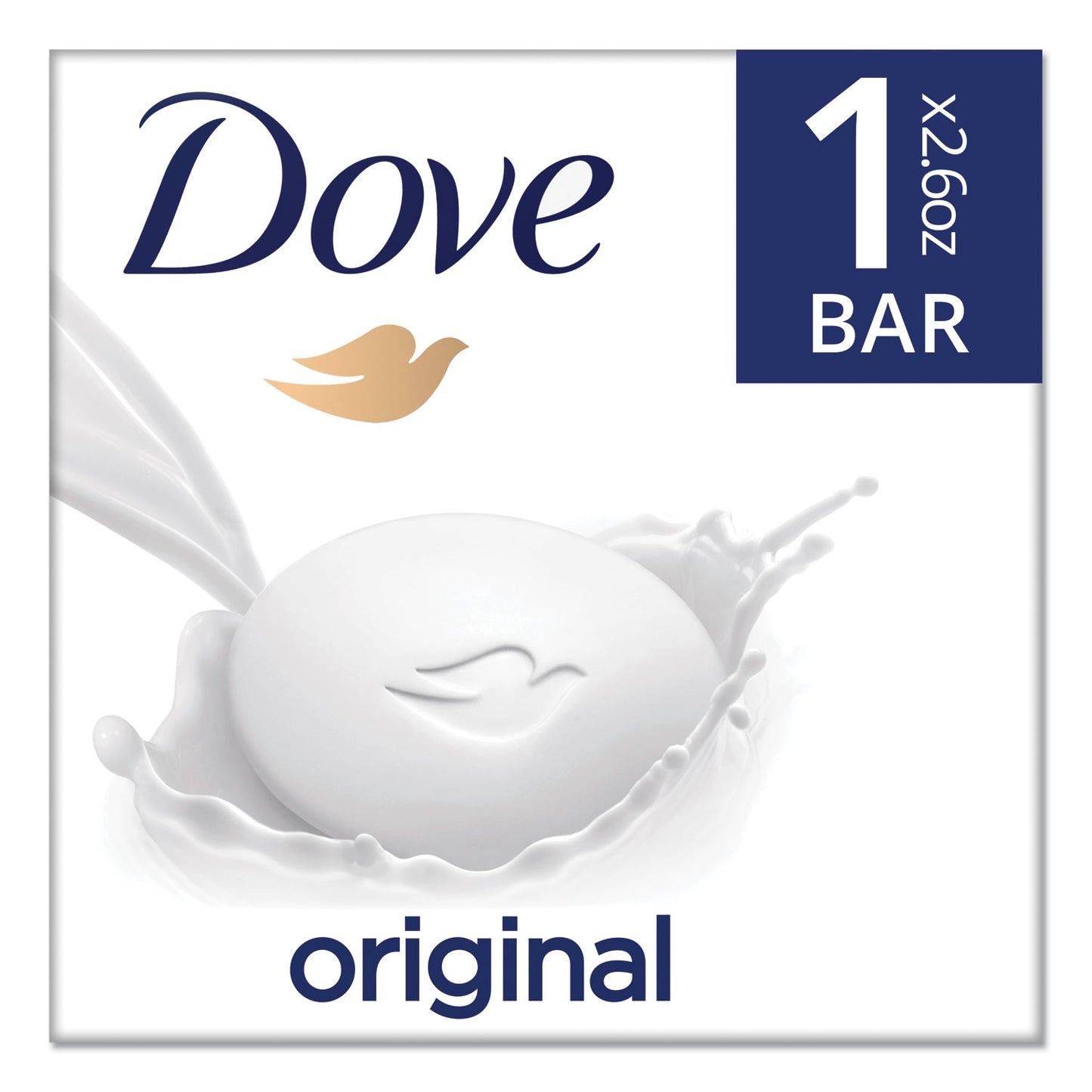 Dove White Beauty Bar, Light Scent, 2.6 oz, 36/Carton (61073CT)