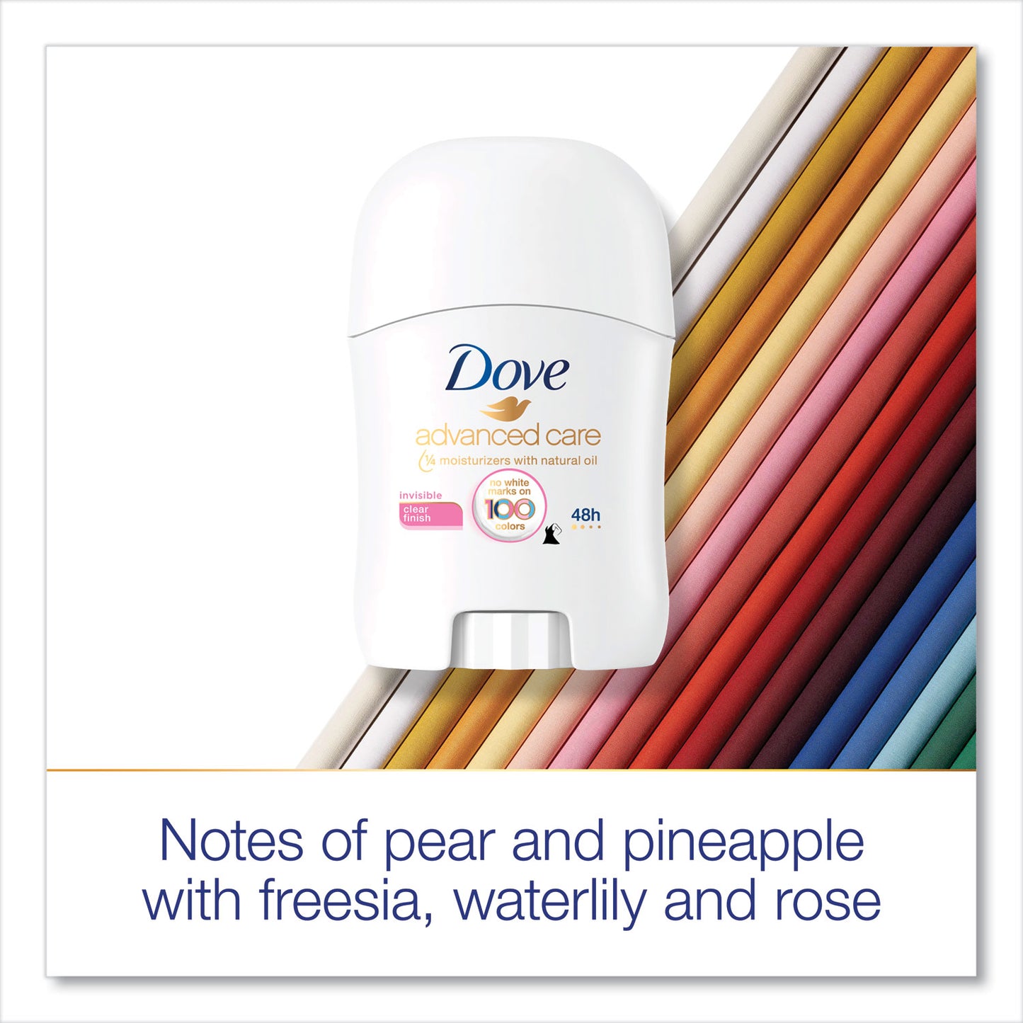 Dove Invisible Solid Antiperspirant Deodorant, Floral Scent, 0.5 oz, 36/Carton (66801CT)