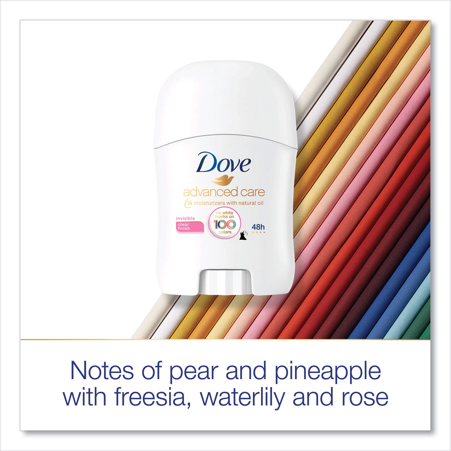 Dove Invisible Solid Antiperspirant Deodorant, Floral Scent, 0.5 oz, 36/Carton (66801CT)