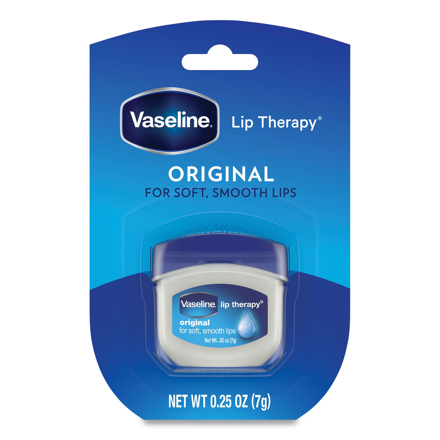 Vaseline Lip Therapy, Original, 0.25 oz, Plastic Flip-Top Container (20677EA)