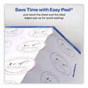 Avery Round Print-to-the Edge Labels with Sure Feed and Easy Peel, 2" dia, Glossy White, 120/PK (22807)