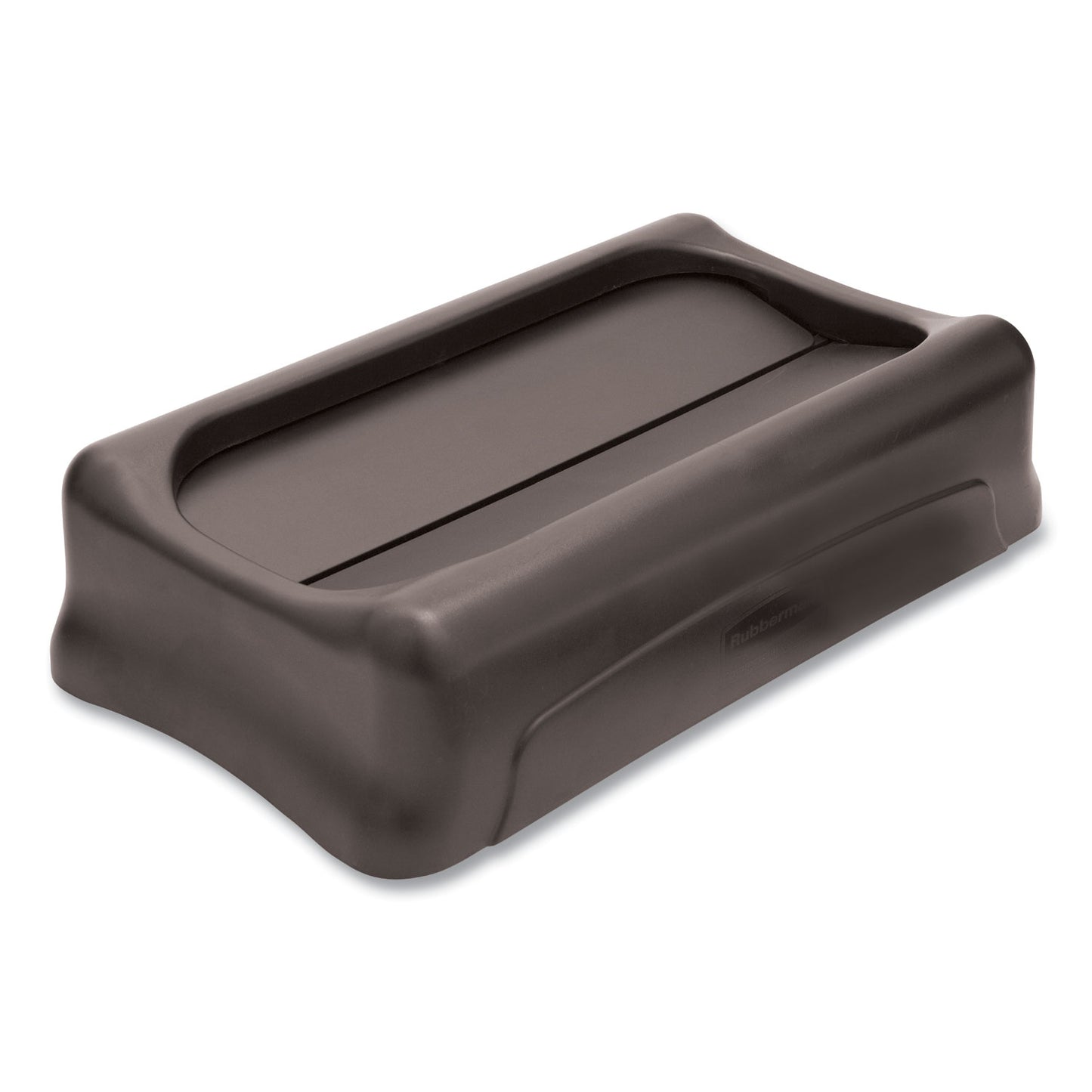 Rubbermaid Commercial Swing Top Lid for Slim Jim Waste Containers, 11.38w x 20.5d x 5h, Black (267360BK)