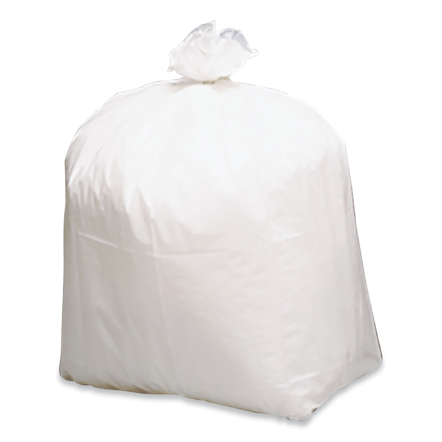 Earthsense Linear-Low-Density Recycled Tall Kitchen Bags, Open-Face, 13 gal, 24" x 33", White, 15 Bags/Roll, 10 Rolls/Box (RNW1K150V)