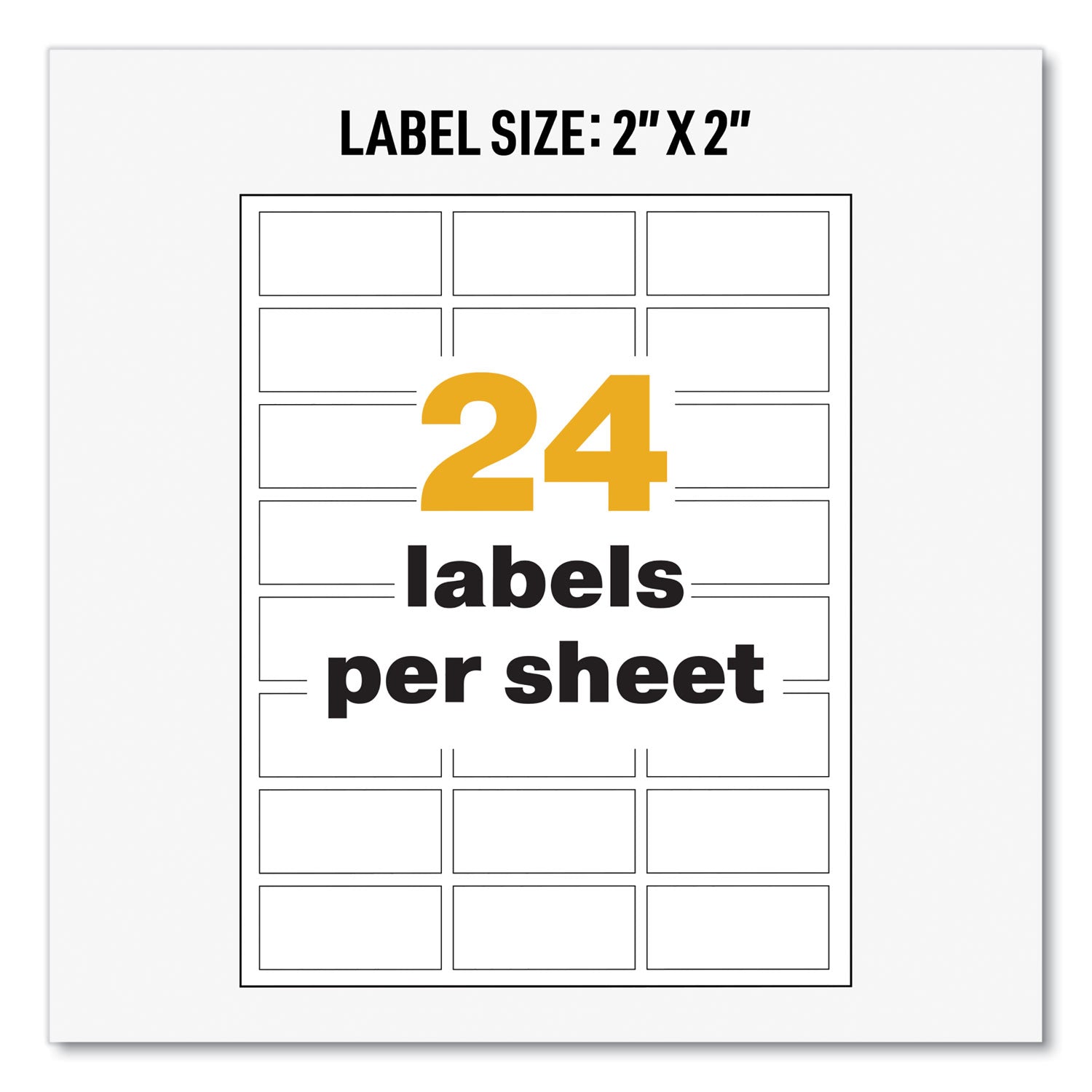 Avery UltraDuty GHS Chemical Waterproof and UV Resistant Labels, 1 x 2.5, White, 24/Sheet, 25 Sheets/Pack (60517)