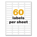 Avery UltraDuty GHS Chemical Waterproof and UV Resistant Labels, 0.5 x 1.75, White, 60/Sheet, 25 Sheets/Pack (60518)