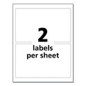 Avery UltraDuty GHS Chemical Waterproof and UV Resistant Labels, 4.75 x 7.75, White, 2/Sheet, 50 Sheets/Pack (60522)