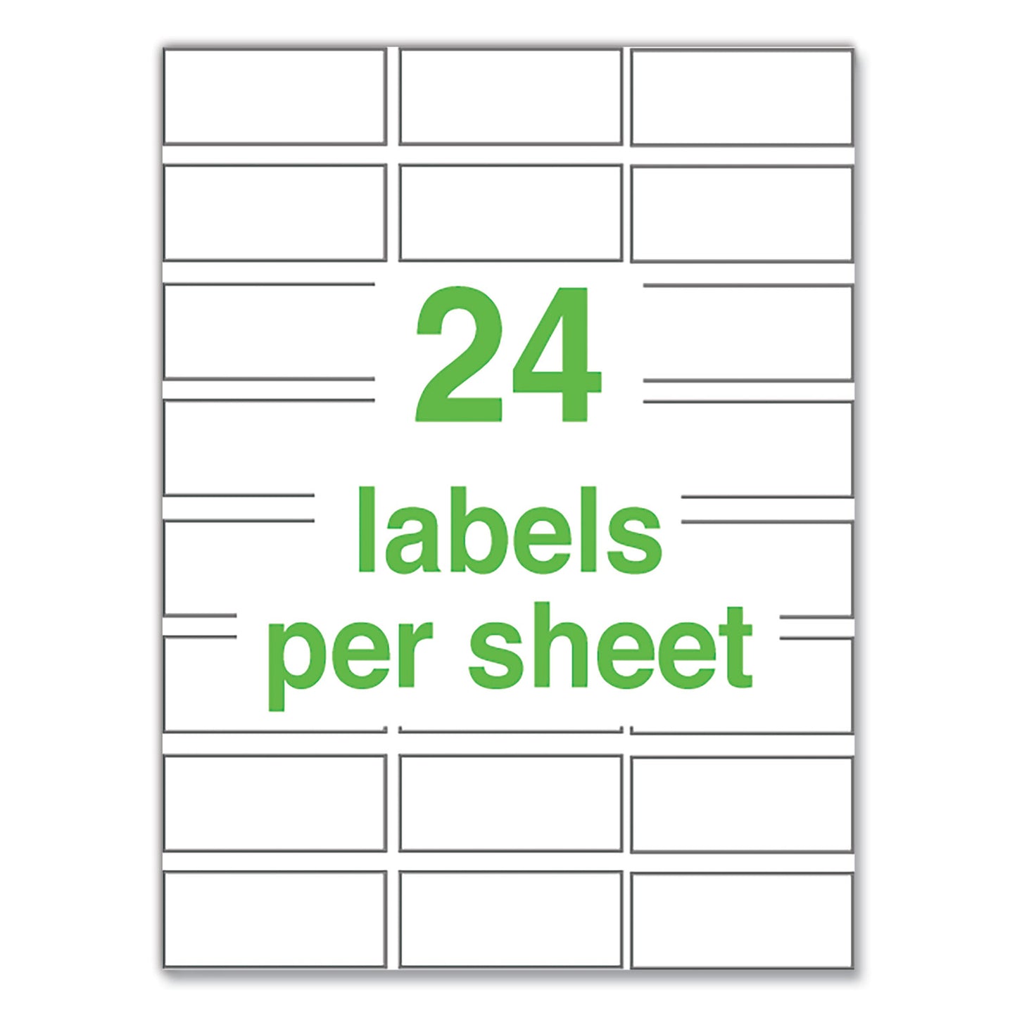 Avery UltraDuty GHS Chemical Waterproof and UV Resistant Labels, 1 x 2.5, White, 24/Sheet, 25 Sheets/Pack (60527)