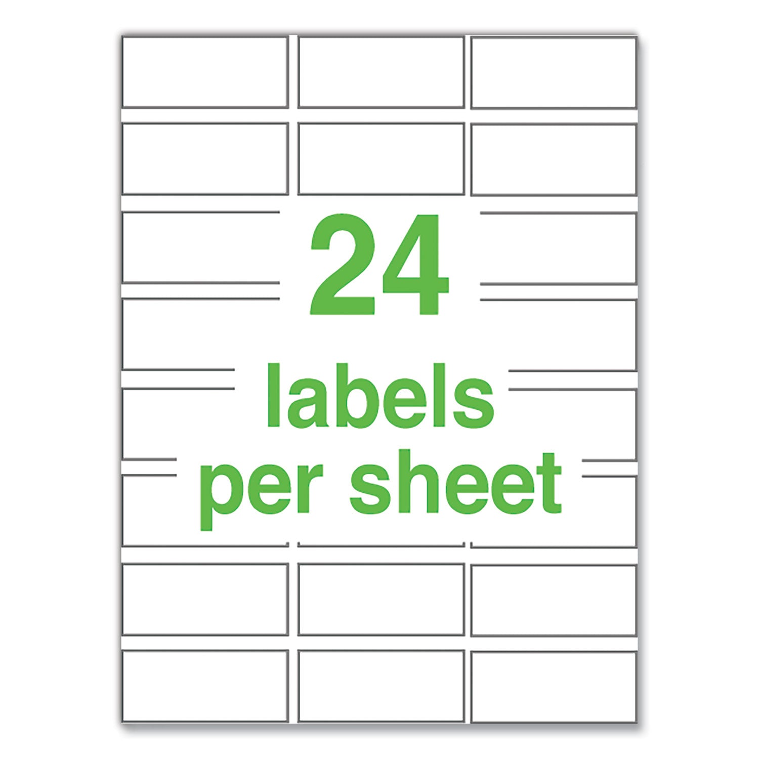 Avery UltraDuty GHS Chemical Waterproof and UV Resistant Labels, 1 x 2.5, White, 24/Sheet, 25 Sheets/Pack (60527)