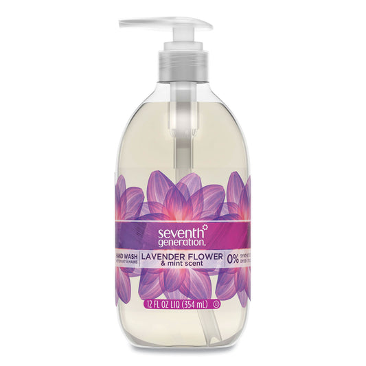 Seventh Generation Natural Hand Wash, Lavender Flower and Mint Scent, 12 oz, 8/Carton (22926CT)