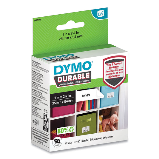 DYMO LW Durable Multi-Purpose Labels, 1" x 2.12", 160 Labels/Roll (1976411)