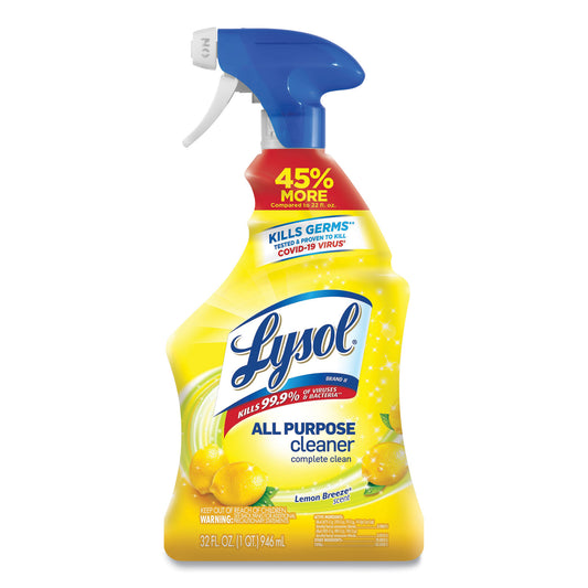 LYSOL Brand Ready-to-Use All-Purpose Cleaner, Lemon Breeze, 32 oz Spray Bottle (75352EA) - 2 Pack