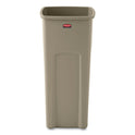 Rubbermaid Commercial Untouchable Square Waste Receptacle, 23 gal, Plastic, Beige (356988BG)