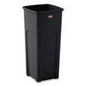 Rubbermaid Commercial Untouchable Square Waste Receptacle, 23 gal, Plastic, Black (356988BK)