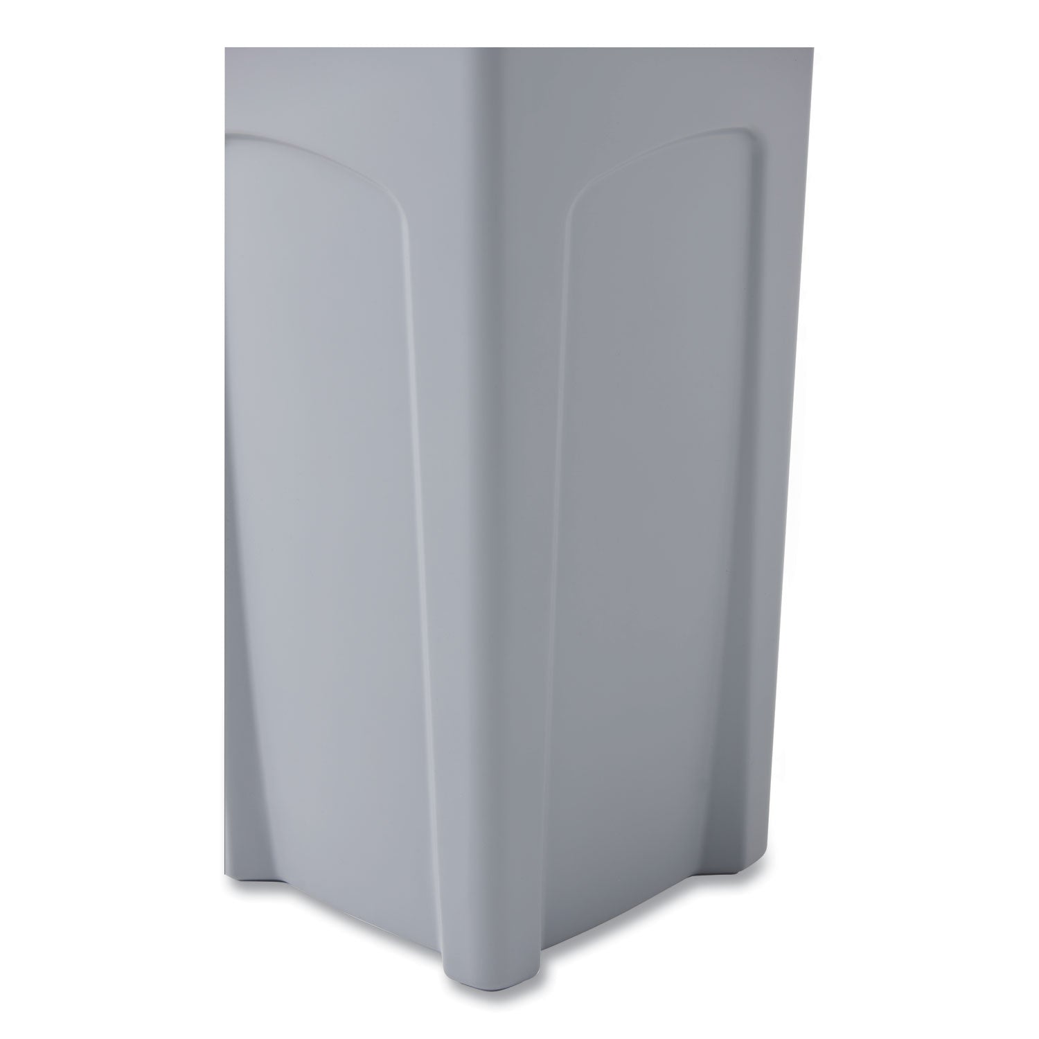 Rubbermaid Commercial Untouchable Square Waste Receptacle, 23 gal, Plastic, Gray (356988GY)