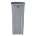 Rubbermaid Commercial Untouchable Square Waste Receptacle, 23 gal, Plastic, Gray (356988GY)