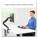 Fellowes Platinum Series Single Monitor Arm, For 30" Monitors, 360 deg Rotation, 180 deg Tilt, 360 deg Pan, Black, Supports 20 lb (8043301)