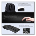 Adesso WKB1500GB Wireless Ergonomic Keyboard and Mouse, 2.4 GHz Frequency/30 ft Wireless Range, Black