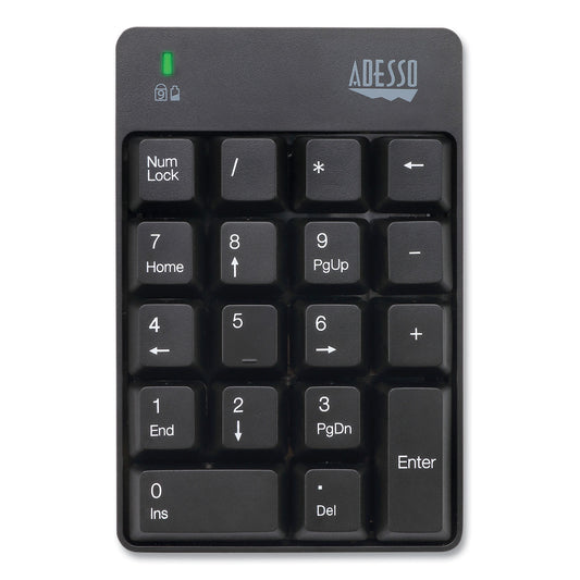 Adesso WKB6010UB Wireless 18-Key Numeric USB Keypad, Black