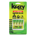 Krazy Glue Single-Use Tubes, 0.07 oz, Dries Clear, 4/Pack (KG58248SN)