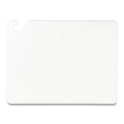 San Jamar Cut-N-Carry Color Cutting Boards, Plastic, 20 x 15 x 0.5, White (CB152012WH)