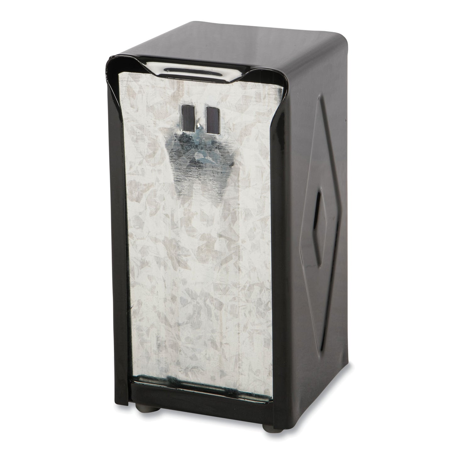 San Jamar Tabletop Napkin Dispenser, Tall Fold, 3.75 x 4 x 7.5, Capacity: 150, Black (H900BK)