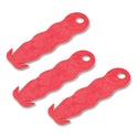 San Jamar Klever Kutter Safety Cutter, 3 Razor Blades, 1" Blade, 4" Plastic Handle, Red (KK403)