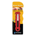 San Jamar Klever Kutter Safety Cutter, 3 Razor Blades, 1" Blade, 4" Plastic Handle, Red (KK403)