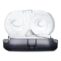 San Jamar Twin 9" Jumbo Tissue Dispenser, Classic, 19 x 5.25 x 12, Transparent Black Pearl (R4000TBK)