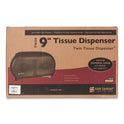 San Jamar Twin 9" Jumbo Tissue Dispenser, Classic, 19 x 5.25 x 12, Transparent Black Pearl (R4000TBK)