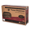 San Jamar Twin 9" Jumbo Tissue Dispenser, Classic, 19 x 5.25 x 12, Transparent Black Pearl (R4000TBK)