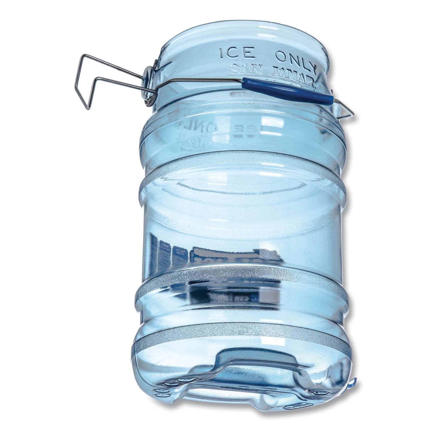 San Jamar Saf-T-Ice Tote, 6 gal, Transparent Blue (SI6000)