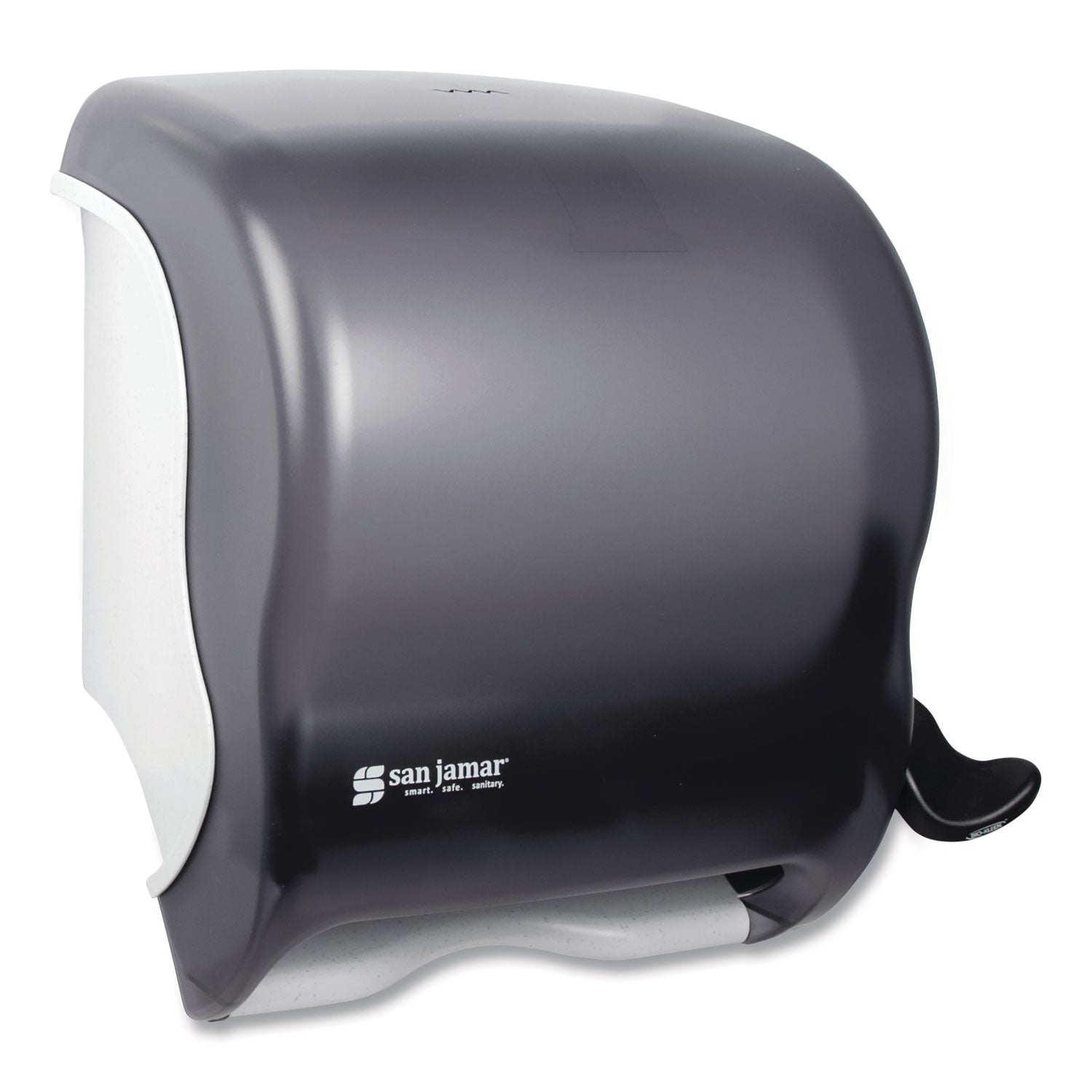 San Jamar Element Lever Roll Towel Dispenser, Classic, 12.5 x 8.5 x 12.75, Black Pearl (T950TBK)