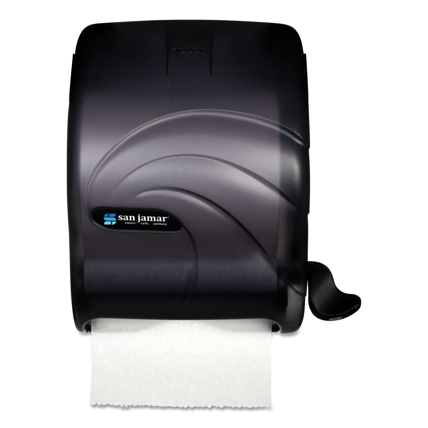 San Jamar Element Lever Roll Towel Dispenser, Oceans, 12.5 x 8.5 x 12.75, Black Pearl (T990TBK)