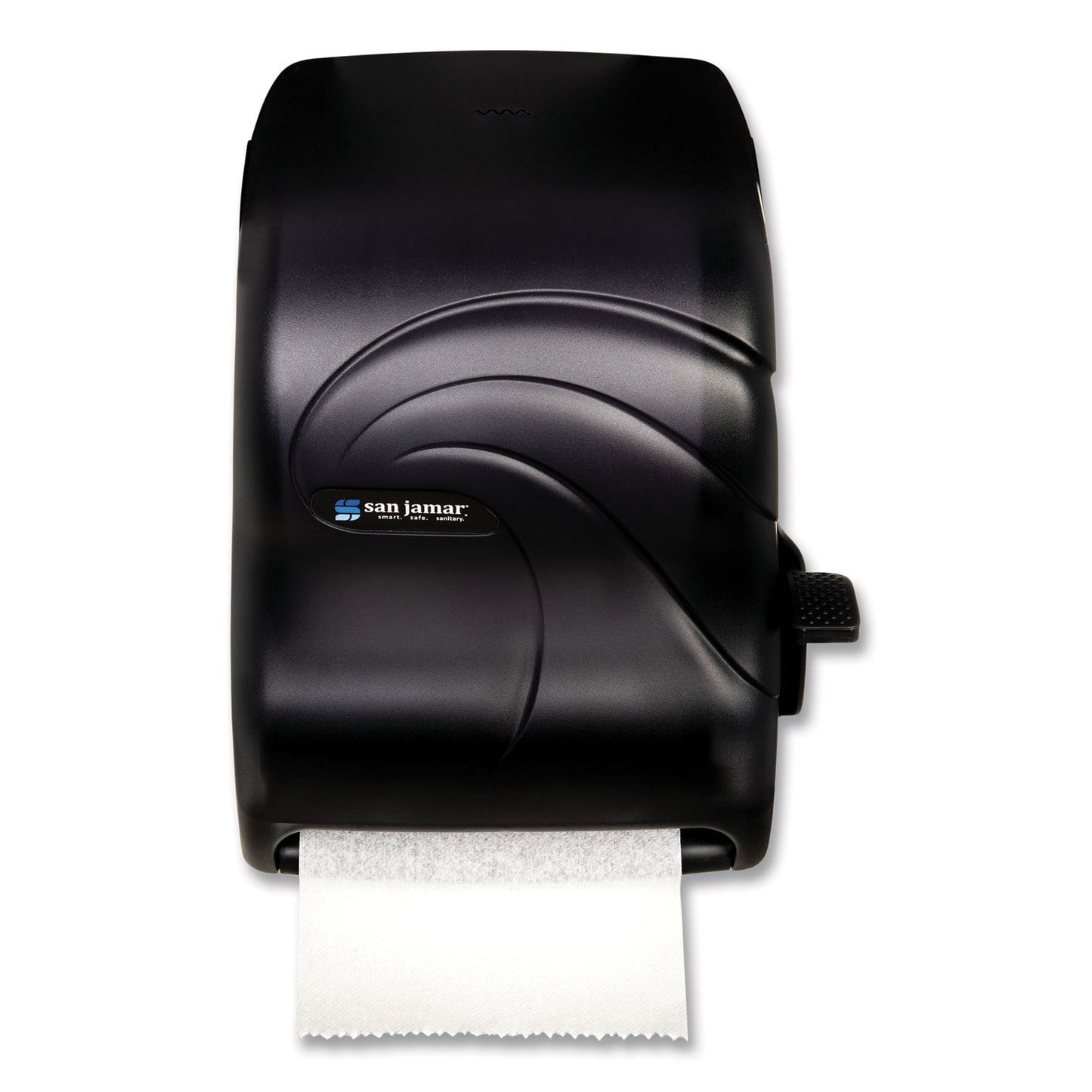 San Jamar Lever Roll Towel Dispenser, Oceans, 12.94 x 9.25 x 16.5, Black Pearl (T1190TBK)