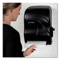 San Jamar Lever Roll Towel Dispenser, Oceans, 12.94 x 9.25 x 16.5, Black Pearl (T1190TBK)