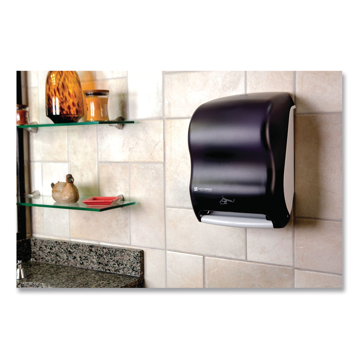 San Jamar Smart System with iQ Sensor Towel Dispenser, 11.75 x 9 x 15.5, Black Pearl (T1400TBK)