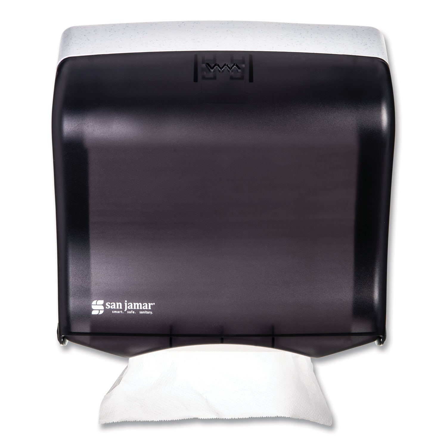 San Jamar Ultrafold Fusion C-Fold and Multifold Towel Dispenser, 11.5 x 5.5 x 11.5, Black (T1755TBK)