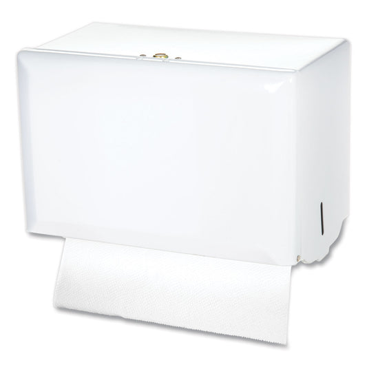 San Jamar Singlefold Paper Towel Dispenser, 10.75 x 6 x 7.5, White (T1800WH)