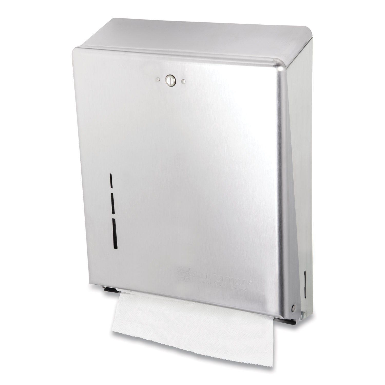 San Jamar C-Fold/Multifold Towel Dispenser, 11.38 x 4 x 14.75, Stainless Steel (T1900SS)