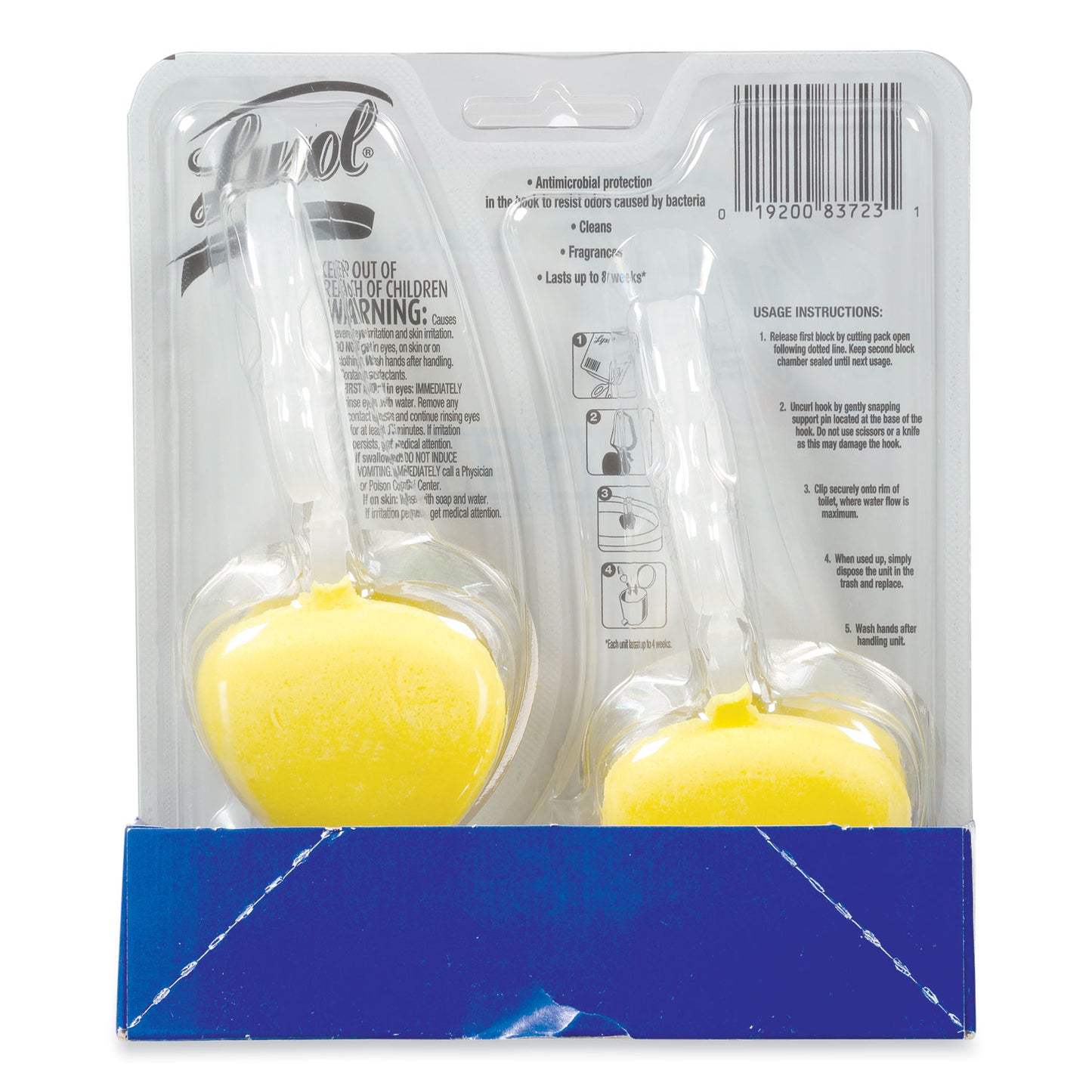 LYSOL Brand Hygienic Automatic Toilet Bowl Cleaner, Lemon Breeze, 2/Pack (83723)