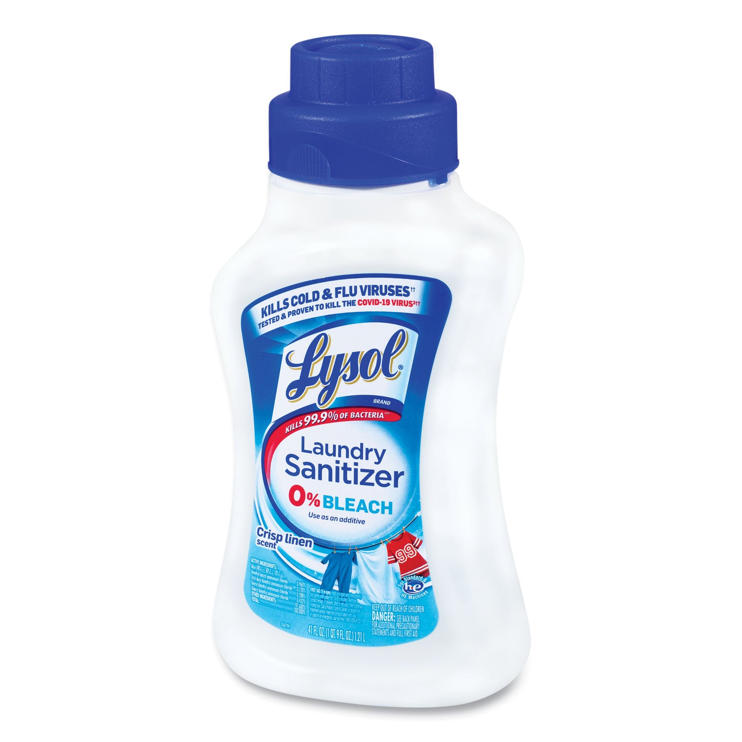 LYSOL Brand Laundry Sanitizer, Liquid, Crisp Linen, 41 oz (95871EA)