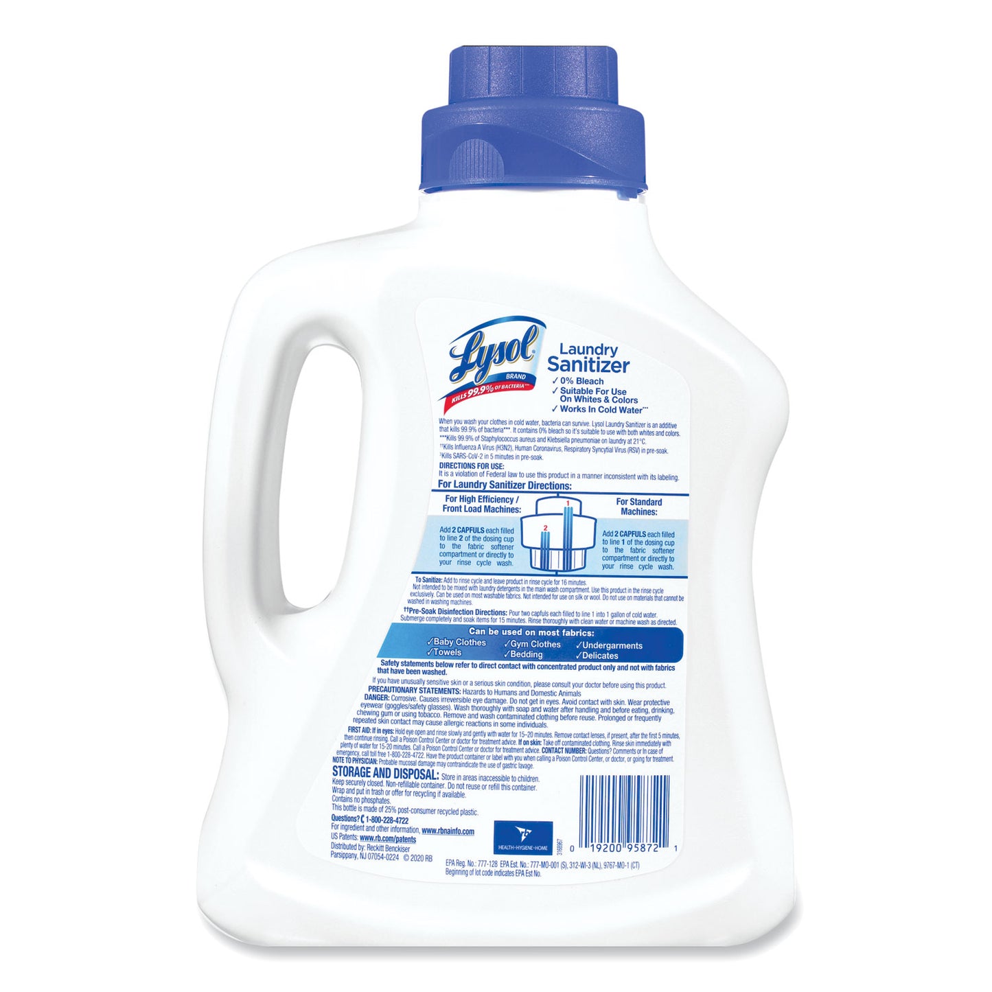 LYSOL Brand Laundry Sanitizer, Liquid, Crisp Linen, 90 oz (95872EA)