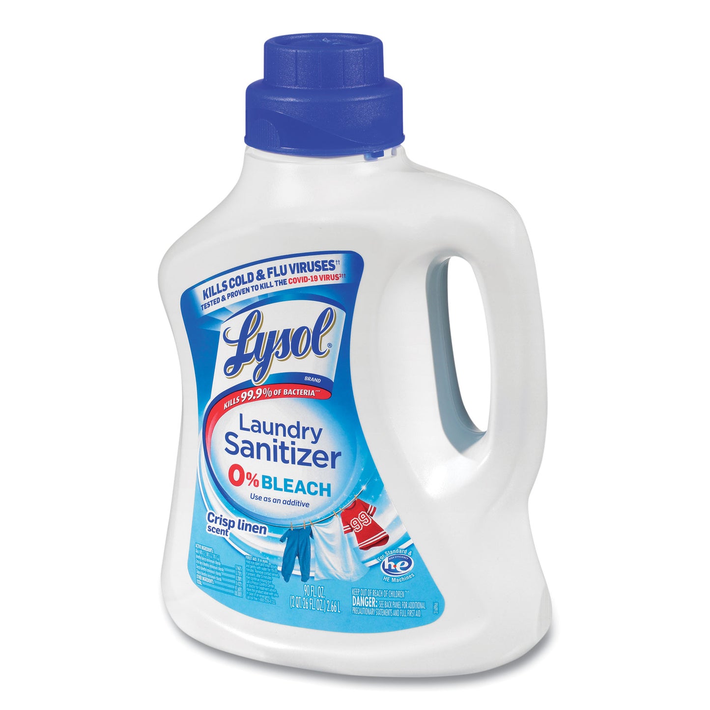 LYSOL Brand Laundry Sanitizer, Liquid, Crisp Linen, 90 oz (95872EA)