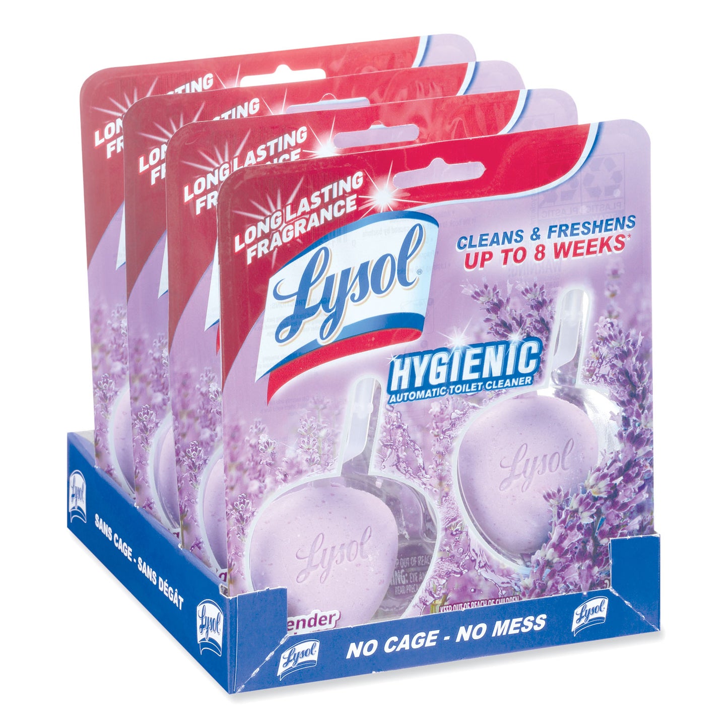 LYSOL Brand Hygienic Automatic Toilet Bowl Cleaner, Cotton Lilac, 2/Pack (83722)