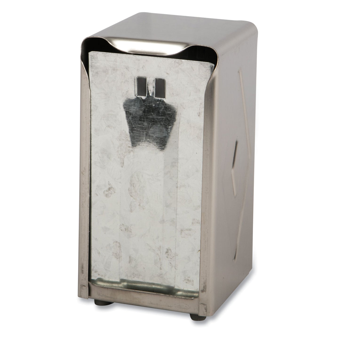 San Jamar Tabletop Napkin Dispenser, Tall Fold, 3.75 x 4 x 7.5, Capacity: 150, Chrome (H900X)