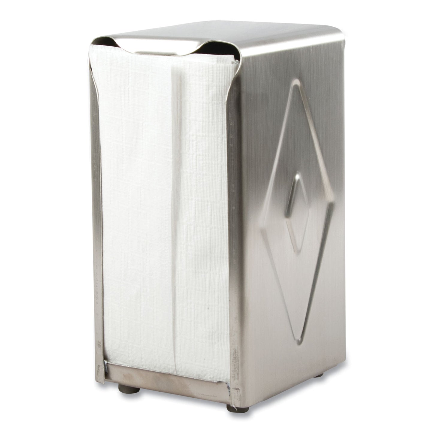 San Jamar Tabletop Napkin Dispenser, Tall Fold, 3.75 x 4 x 7.5, Capacity: 150, Chrome (H900X)